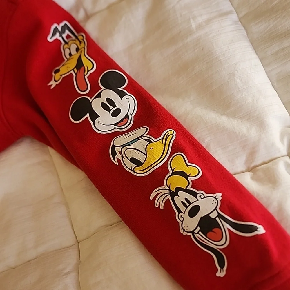 Disney Mickey Mouse Zip Hoodie Red Size 6